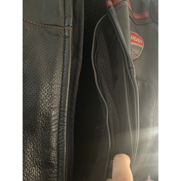 Ducati Corse C4 Leather Motorcycle Riding Jacket by Dainese Men's Size 50 - Picture 12 of 16